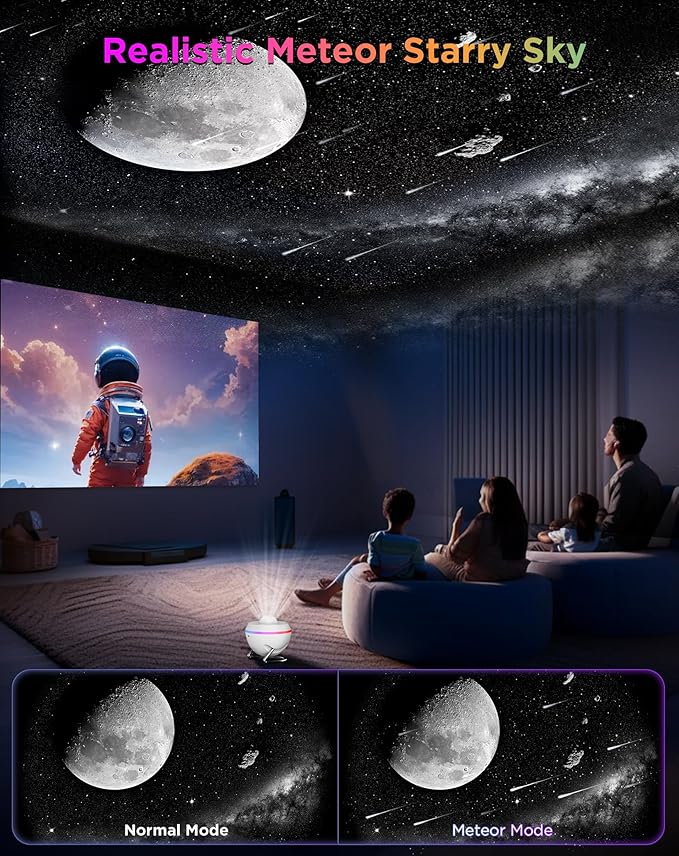 Galaxy Projector, 13 in 1 HD Planetarium Star Projector for Bedroom, Star Projector Light with Timer, Meteor & RGB Lighting Effects, Galaxy Light Projector for Kids & Adults