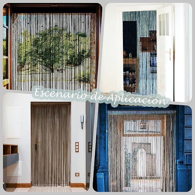 YaoYue Beaded Curtain Door String Curtains for Doorway Tassels Beads Hanging Fringe Hippie Room Divider Window Hallway Entrance Wall Closet Bedroom Privacy Decor (39×110in/100×280cm, Rainbow)