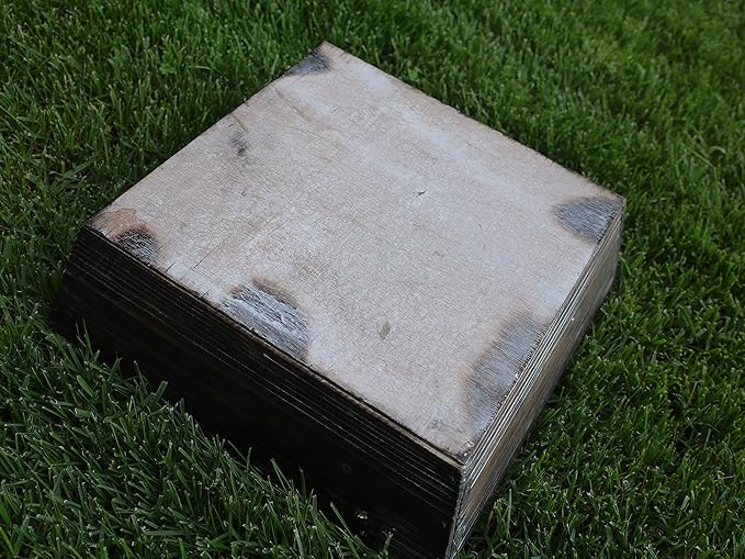 Admired By Nature Wooden Rustic Tray Box - for Plants, Home Decor, Organization, Storage, Table Decor, Kitchens, Indoor Outdoor - Stained Brown
