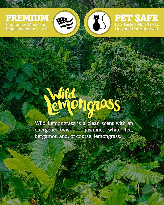 Shortie's Candle Company Wild Lemongrass Premium Tealight Candles - 6 Yellow Highly Scented Tea Lights - Beautiful Candlelight - Made in the USA - Fresh & Clean Collection