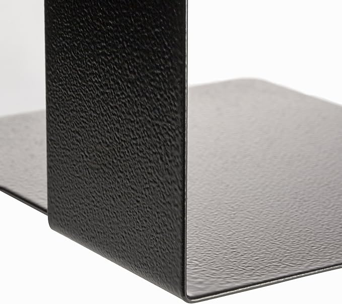 Officemate Bookends, Heavy Weighted 10-inch Steel, Black (93182) (Pack of 6)