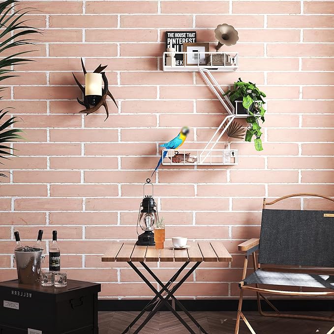 Fire Escape Shelf - 3 Tier Metal White Fire Escape Wall Shelves with Baskets, New York Action Figurine Display Shelf, Unique Rustic Floating Decorative Wall Shelves for Any Room