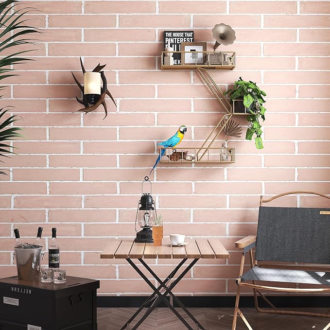 Fire Escape Shelf - 3 Tier Metal Glod Fire Escape Wall Shelves with Baskets, New York Action Figurine Display Shelf, Unique Rustic Floating Decorative Wall Shelves for Any Room