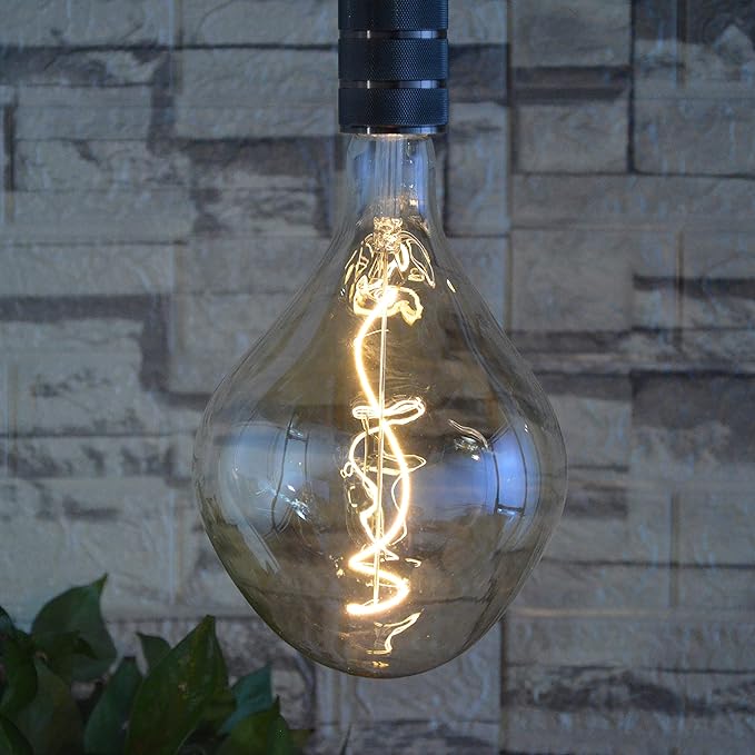 SD LUX Oversized Vintage Giant LED Light Bulb Huge Edison Bulb - Dimmable, 5W 250LM, Warm White 2200K, Medium E26 Base - Perfect for Decorative Pendant Lighting, 1 Pack (A165)