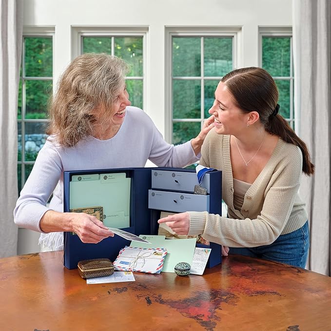 Savor | Personalized Family Archives Keepsake Organizer | Keep Treasured Family Heirlooms and Genealogy, Ancestry, Birthplace and Family Tree Documents Organized and Safe in One Convenient Home