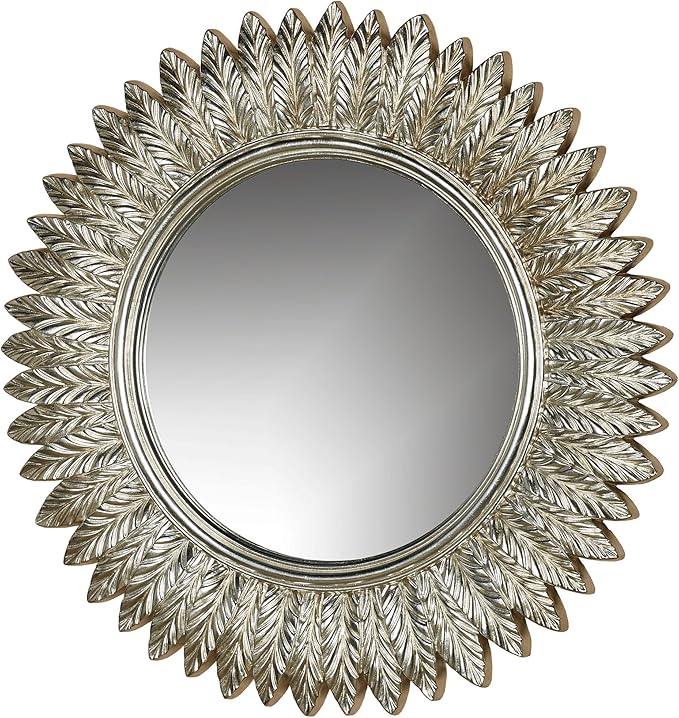 Touch of Class Ella Leaves Wall Mirror Silver with Gold