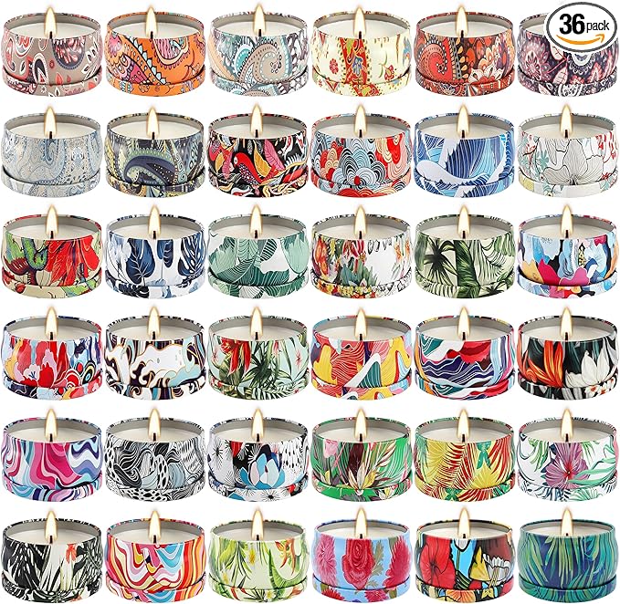 WPONSZU Set 36Pack Scented Candles,Candvent Calendar 2025,Gifts Soy Wax Travel Tin Jar Candles for Home 2.5 OZ jar Candles for Mom for Christmas, Birthday, Thanksgiving, Mother's Day