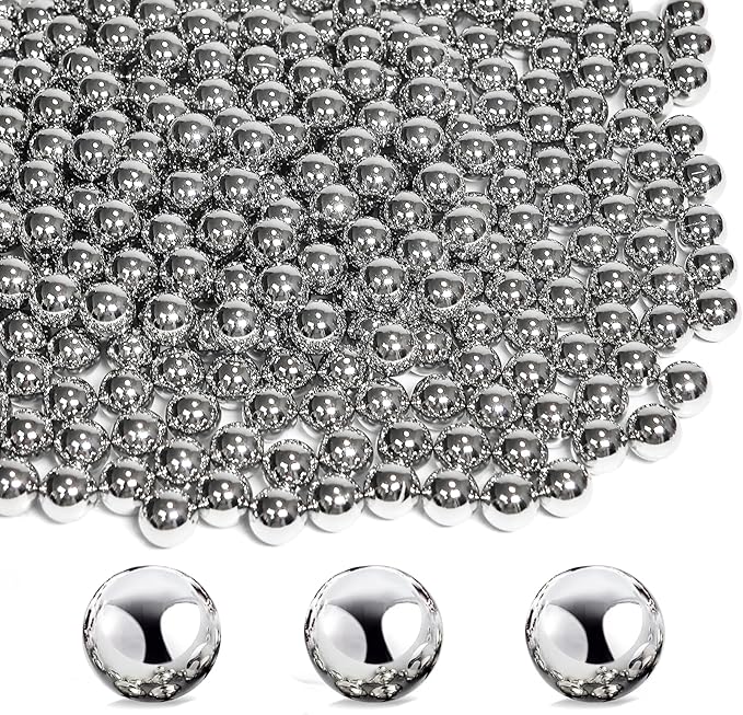 80Pcs Silver Vase Filler Pearl Beads for Crafting 20mm Beads No Holes Decor Suitable for Wedding Decor, Party Decorations, Centerpiece Table Decorations