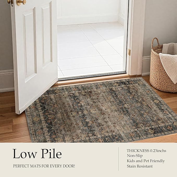 Ruaruarug Area Rug Non Slip Machine Washable Ultra Soft Living Room/Bedroom/Kitchen/Outdoor/Classroom Camel, 5'×7'