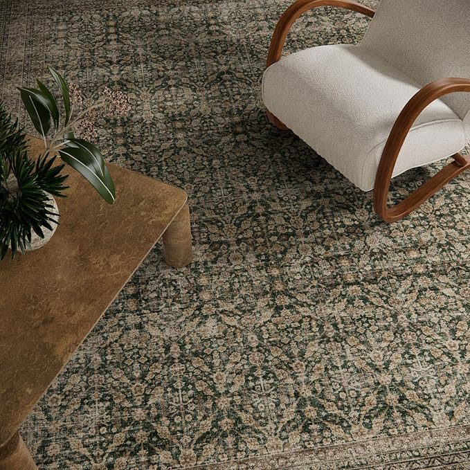 palohom 10x14 Area Rug Washable Rugs: Large Living Room Rug Stain Resistant Non Slip Distressed Vintage Low Pile Faux Wool Soft Rugs for Bedroom Farmhouse Dining Room Nursery Indoor