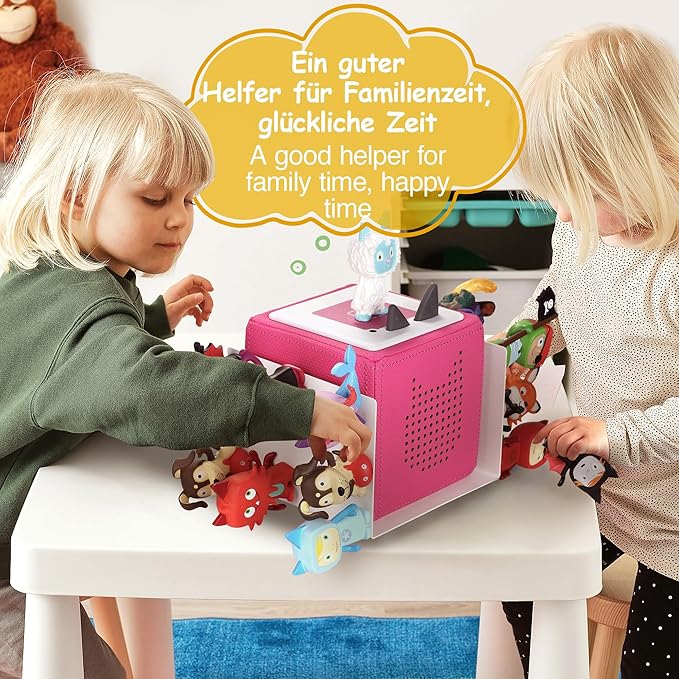 Tonies Storage Shelf for Tonies Box Organizer & Tonies Figures – Magnetic Metal Floating Shelves for 20~25 Tonies Characters ＆ Toniebox 1/2 Player, Designed for Kids' Gifts, U Shape