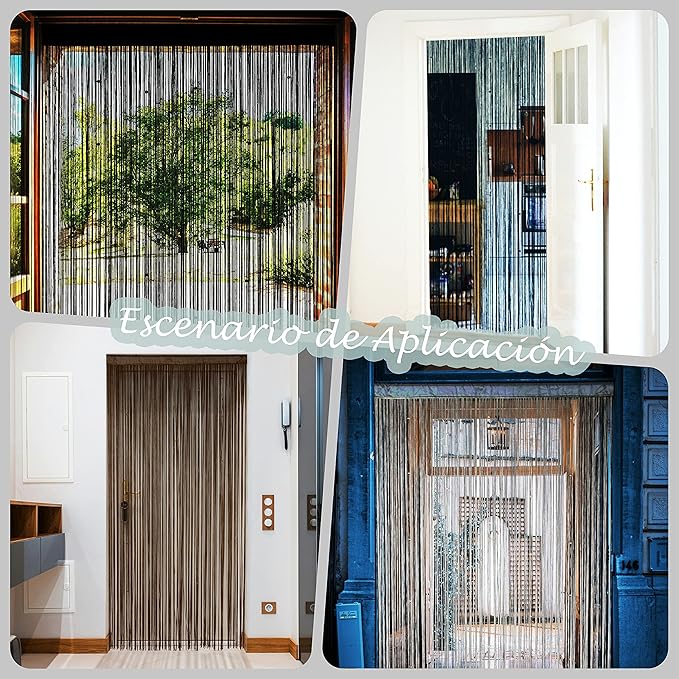 YaoYue Beaded Curtain Door String Curtains for Doorway Tassels Beads Hanging Fringe Hippie Room Divider Window Hallway Entrance Wall Closet Bedroom Privacy Decor (39×110in/100×280cm, Pink)