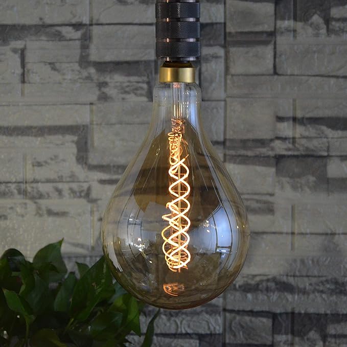 SD LUX Oversized Vintage LED Light Bulbs 8W, Medium Base E26, Giant Huge Edison Bulb PS52(PS160) Large Decorative Bulbs, Dimmable 450LM(50W Equi) Pendant Lighting Warm White 2200K,1 Pack