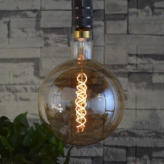 SD LUX Oversized Vintage Giant LED Light Bulb Huge Edison Bulb- Dimmable, 8W 450LM (50W Equi), G63(G200) Warm White 2200K, Medium E26 Base - Perfect for Decorative Pendant Lighting, 1 Pack(G200)
