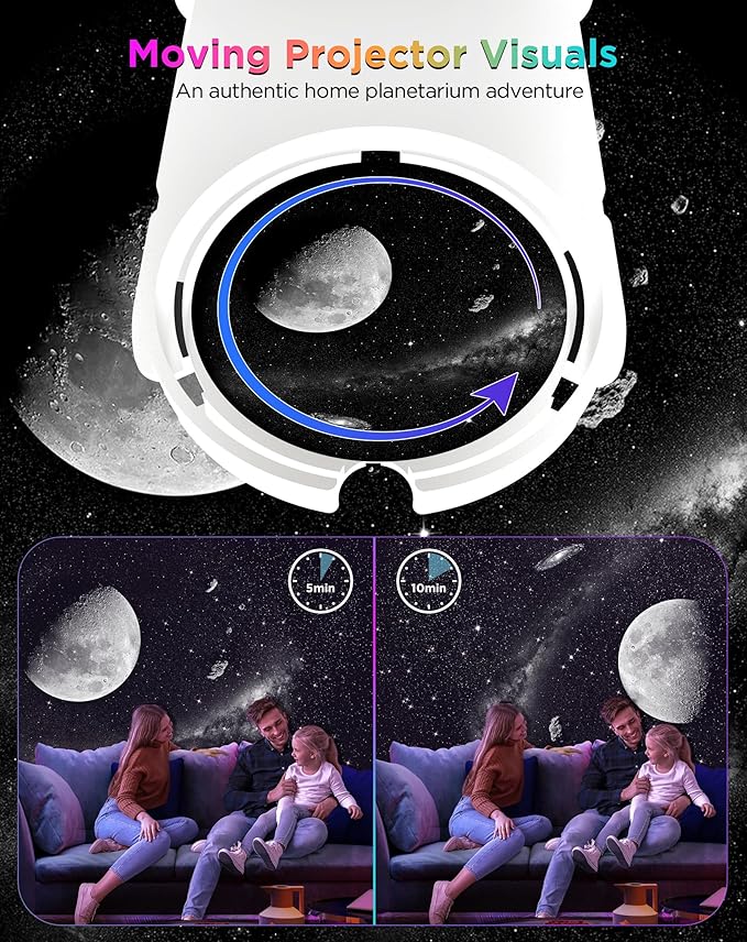 Galaxy Projector, 13 in 1 HD Planetarium Star Projector for Bedroom, Star Projector Light with Timer, Meteor & RGB Lighting Effects, Galaxy Light Projector for Kids & Adults