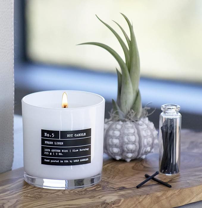 Lulu Candles | Wild Lemongrass | Luxury Scented Soy Jar Candle | Hand Poured in The USA | Highly Scented & Long Lasting (9 Oz.)