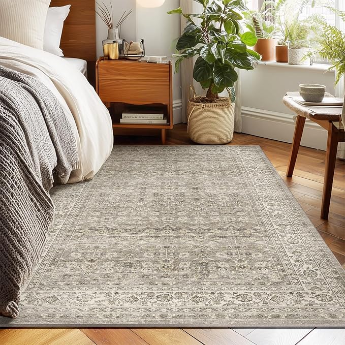 4x6 Washable Area Rugs for Entryway: Door Mat Indoor Entrance Throw Rug Non Slip Low Pile Kitchen Rug for Front Door Indoor Entrance Entry Kids Room