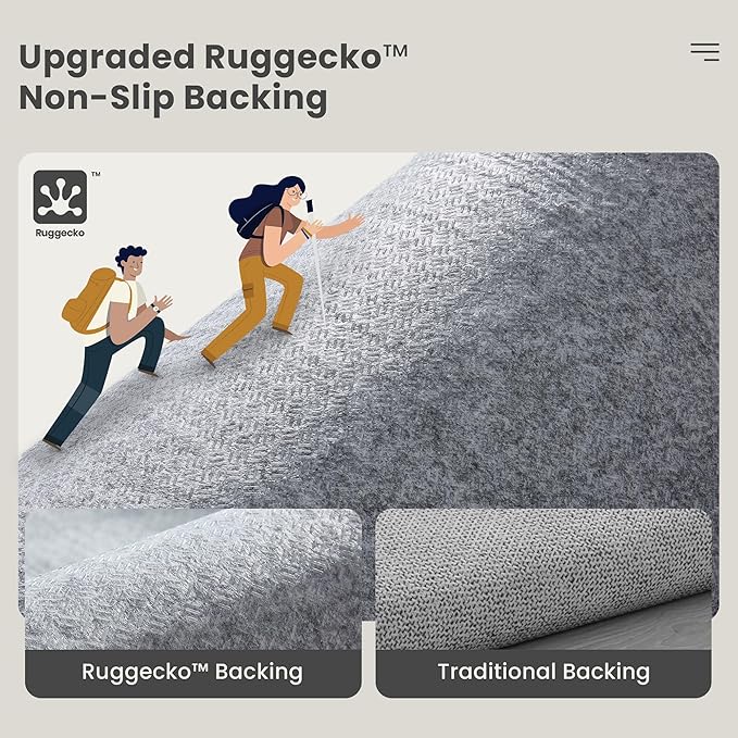 Valenrug Runner Rug Non Slip - 2x8 Runner Rugs for Hallways High-Low Pile Textured Rugs Runners, Folable Washable Runner Rug for Kitchen Bedroom Entryway Laundry Living Room, Beige
