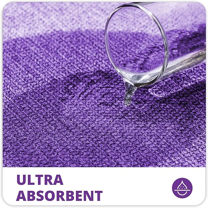 Bosap Bath Mat,Ultra Thin Bathroom Runner Rugs,Large Bath Mats for Bathroom,Quick Dry,Non-Slip,Machine Washable,Low Pile,Bath Rug,Shower Outside,Sink,Home Decor Accessories.Purple,3'x6'(36x72inch)