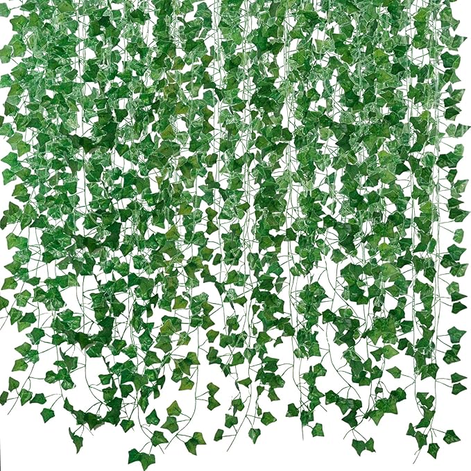 Freyalife Fake Vines for Room Decor (96 Pack 689Ft) Artificial Ivy Leaves Hanging Greenery Garlands for Home Bedroom Wall Wedding Christmas Party Office Patio Indoor Outdoor Garden Decor