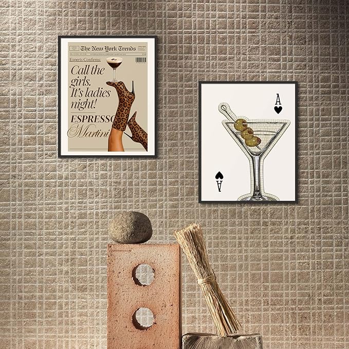 Habseligkeit Vintage Leopard Wall Art Prints, Retro Wall Decors for Room Aesthtic, Posters for Woman Bedroom Decor Aesthetic Unframed, 8X10in, Set of 6