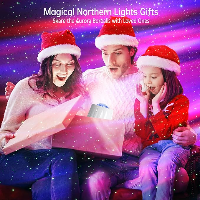Northern Lights Projector, Aurora Star Night Light Projector for Teen Boys Girls Gifts, Star Projector with Timer/Bluetooth Speaker/White Noise, Galaxy Projector for Room Decor/Relax/Party