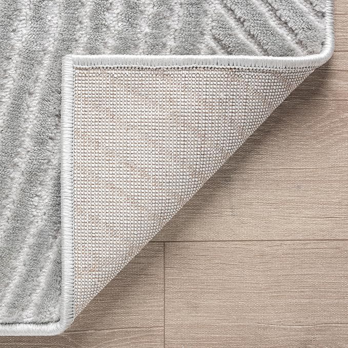 Abani Grey Area Rug for Living Room, Bedroom - Zen Reiki Pattern- 6' x 9' -Durable & Easy to Clean