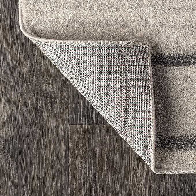 JONATHAN Y Williamsburg Minimalist Stripe Cream/Gray Indoor Area Rug, 3x5, Contemporary, Modern, Easy-Cleaning for Living Room, Bedroom, Kitchen, Pet Friendly, Non-Shedding (MOH201A-3)
