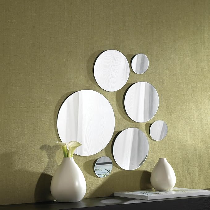 Elements Round Wall-Mount Mirror, Set of 7, Assorted Sizes - 5046370